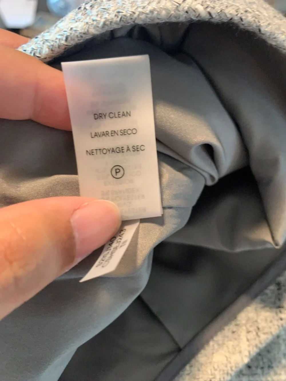 NWT Calvin Klein Grey Silver Bouclé Tweed Pencil Skirt 16 Office